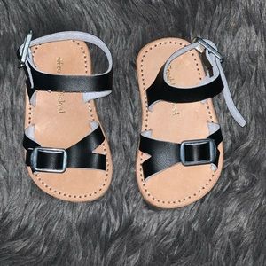 Freshly picked black baby sandals- size 3